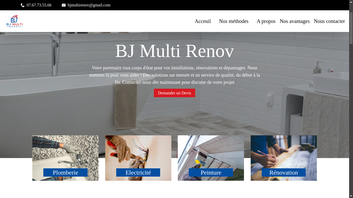 Miniature du site internet : BJ Multi Renov